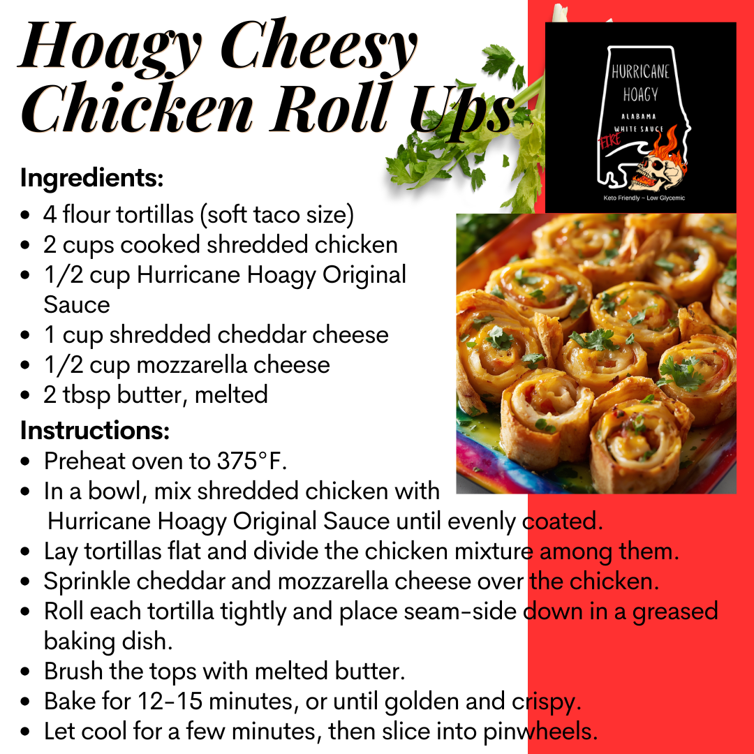 Hoagy Cheesy Chicken Roll Ups